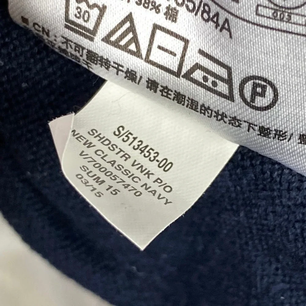 J Crew V Neck Linen Blend Long Sleeve Sweater‎ Navy Blue Men's Sz M Basic Staple
